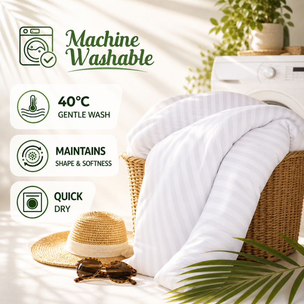 Opulent Home King Size White Summer Hollowfibre Duvet 4.5 Tog Image 8