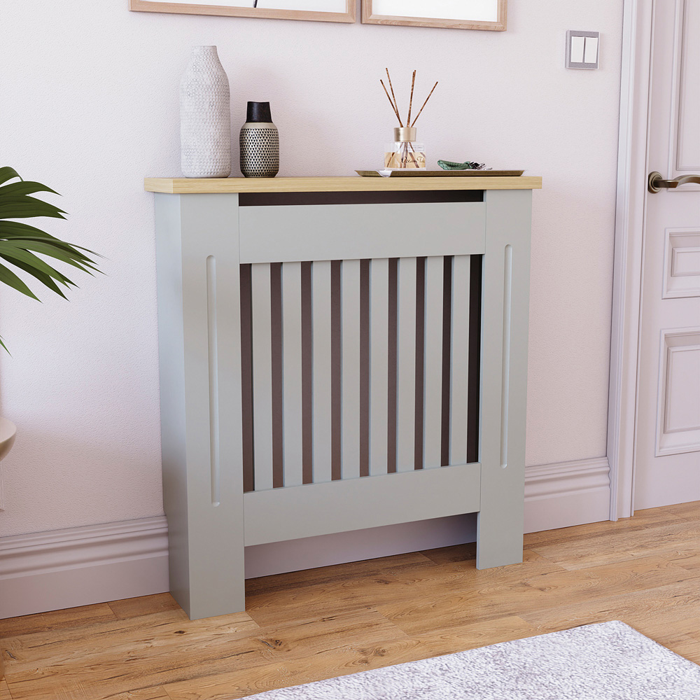 VIDA DESIGNS Arlington Olive Grey Radiator Cover Small Image 2