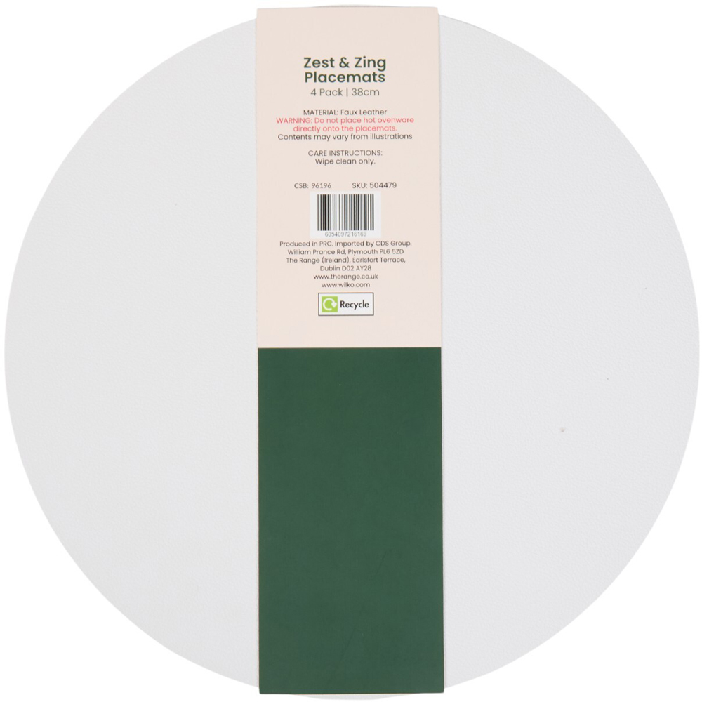 Pack of 4 Zest and Zing Placemats Image 3
