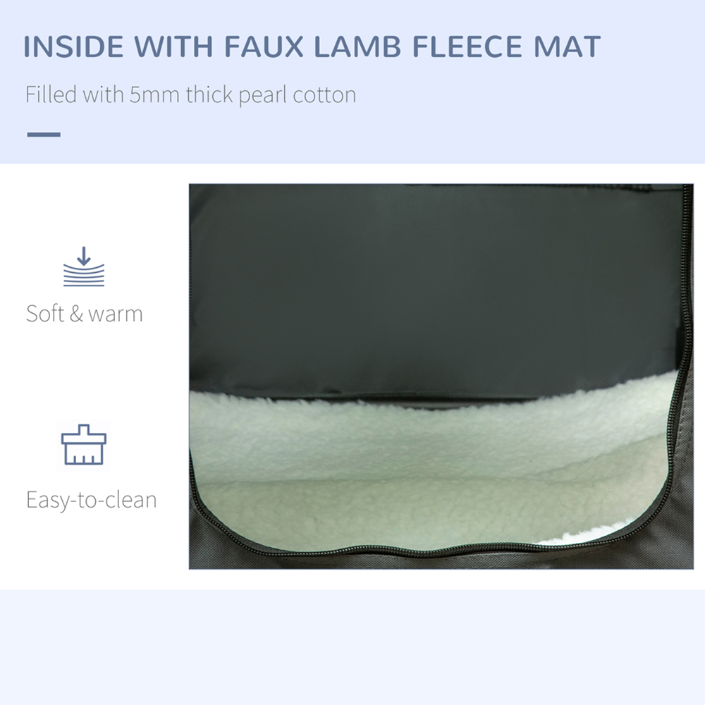 PawHut Grey Soft Side Small Dog Pet Carrier with Cushion Image 4