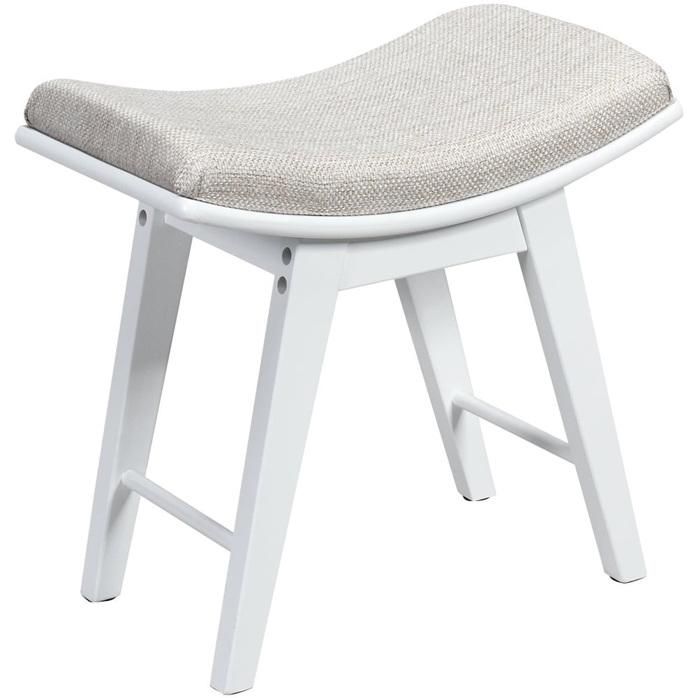 Costway White Dressing Table Stool Image 2