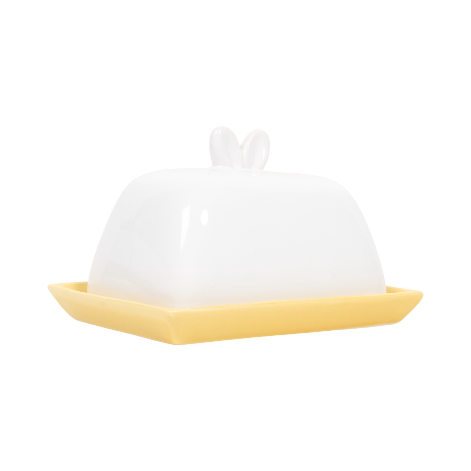 Rabbit Butter Dish White Image 2