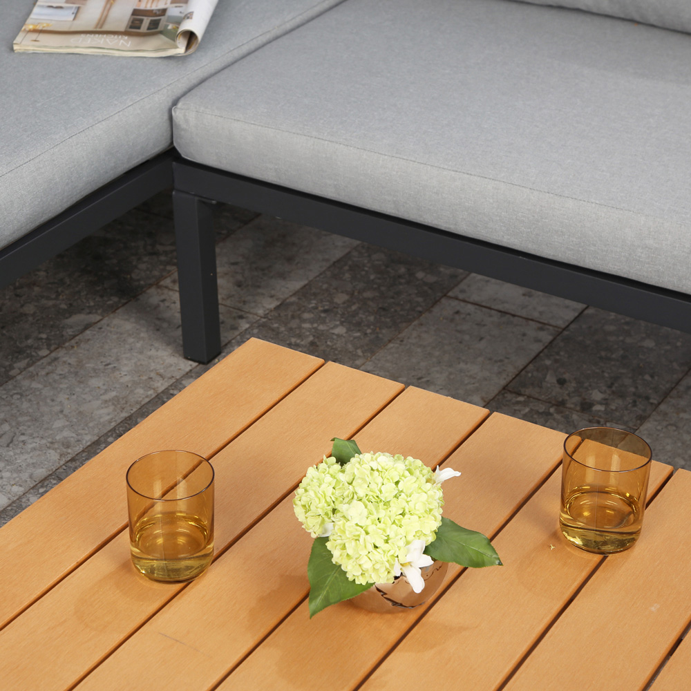 Home Garden Direct Rhea 4 Seater Corner Sofa with Coffee Table Grey Image 8