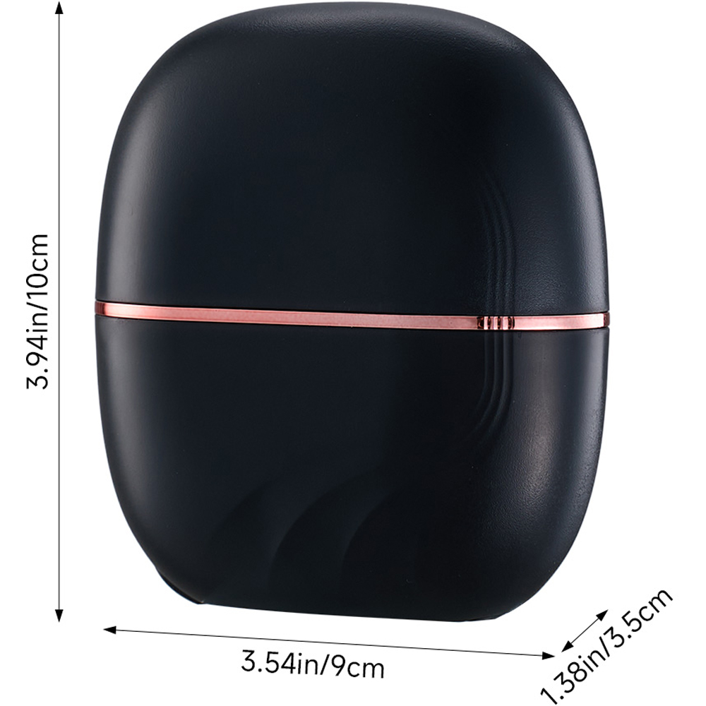 Living and Home Black Mini Cordless Rechargeable Hair Straightener Brush 25W Image 5