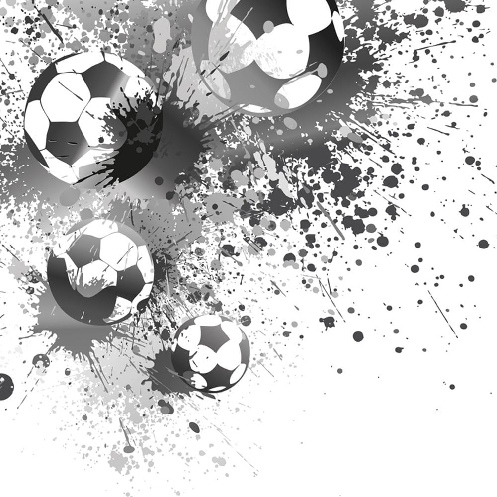 Origin Murals Football Splash Grey Wall Mural Image 2