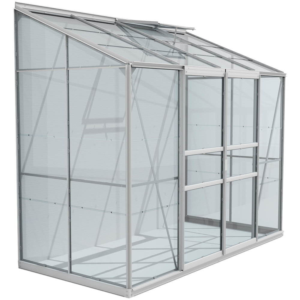 Vitavia IDA 3300 Aluminium Frame Tough Glass 8x 4ft Greenhouse Image 1