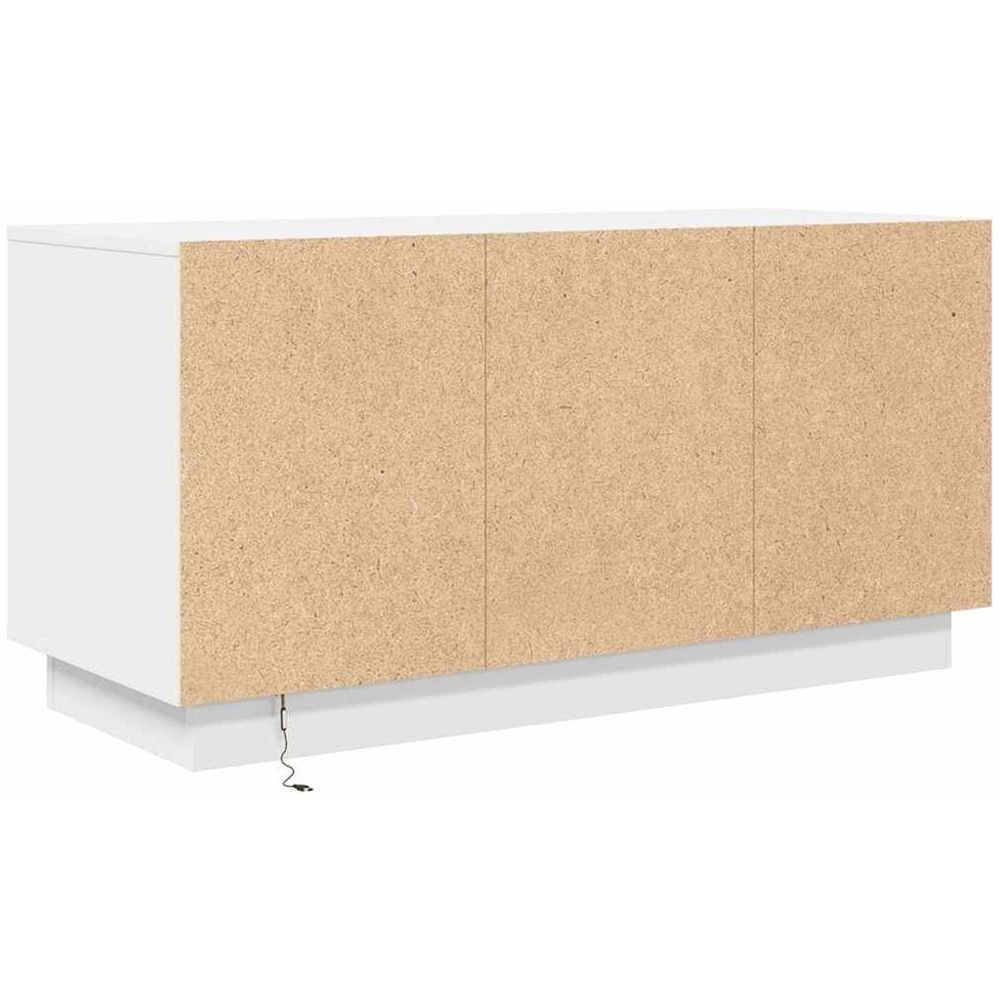 vidaXL 2 Door 2 Drawer White TV Cabinet with LED Lights Image 9