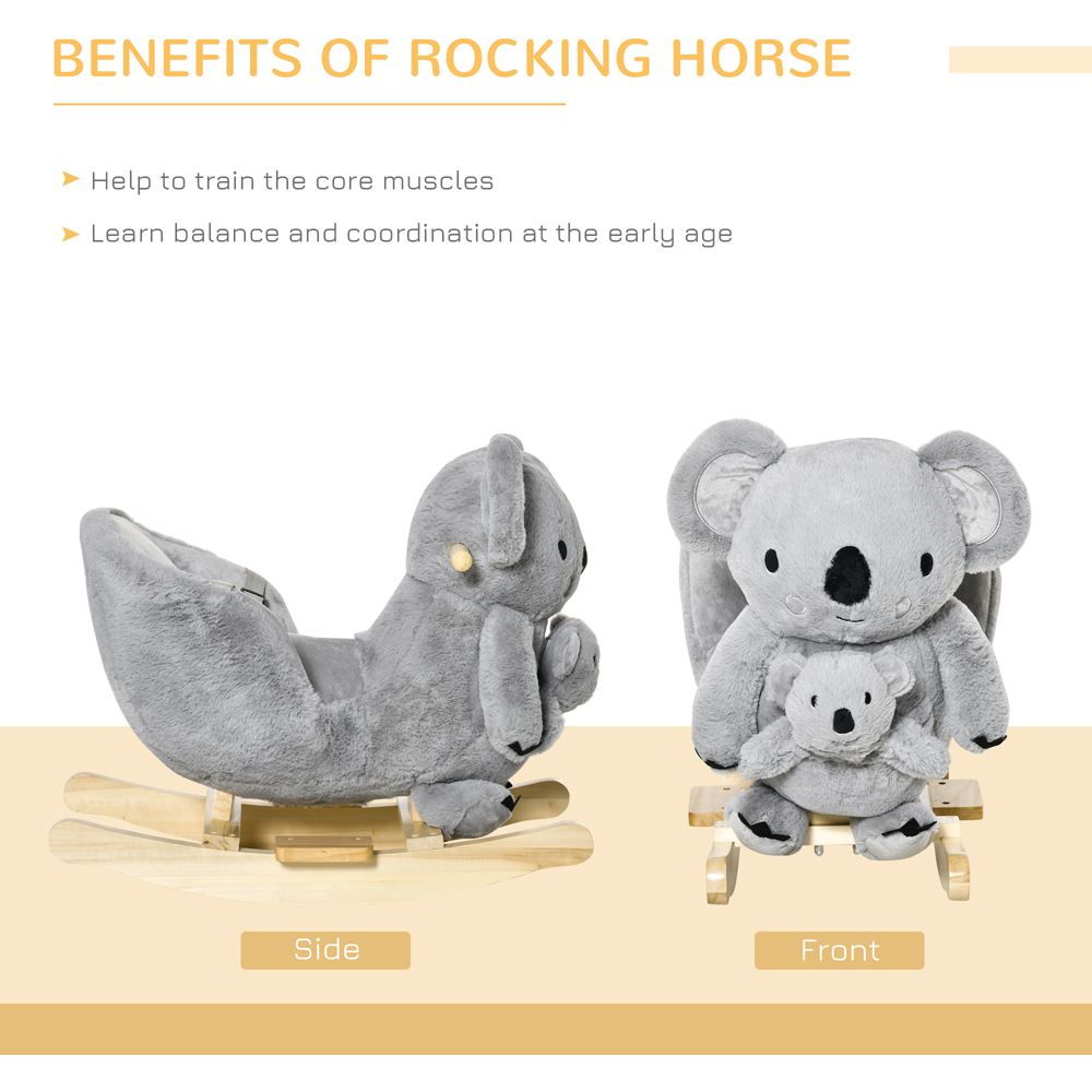 Tommy Toys Baby Rocking Horse Koala Ride On Grey Image 5