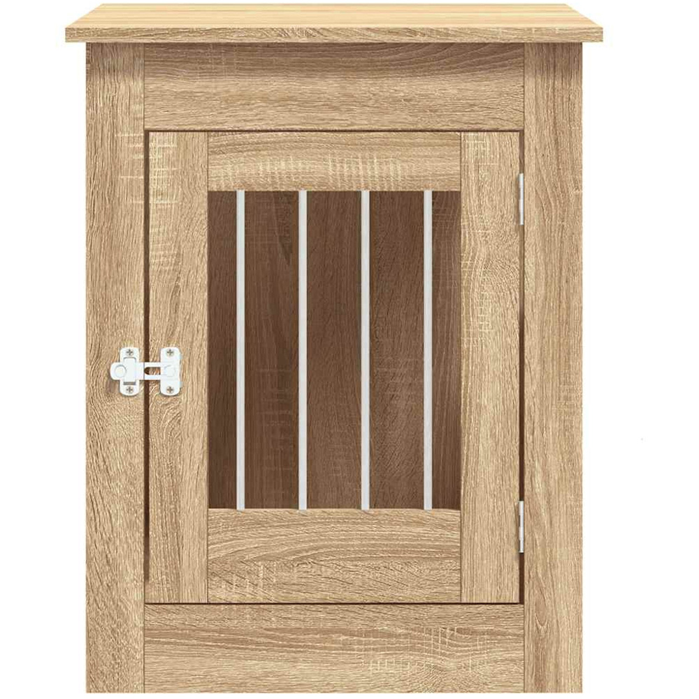 vidaXL Sonoma Oak Processed Wood Dog Crate Furniture 55 x 80 x 68cm Image 6