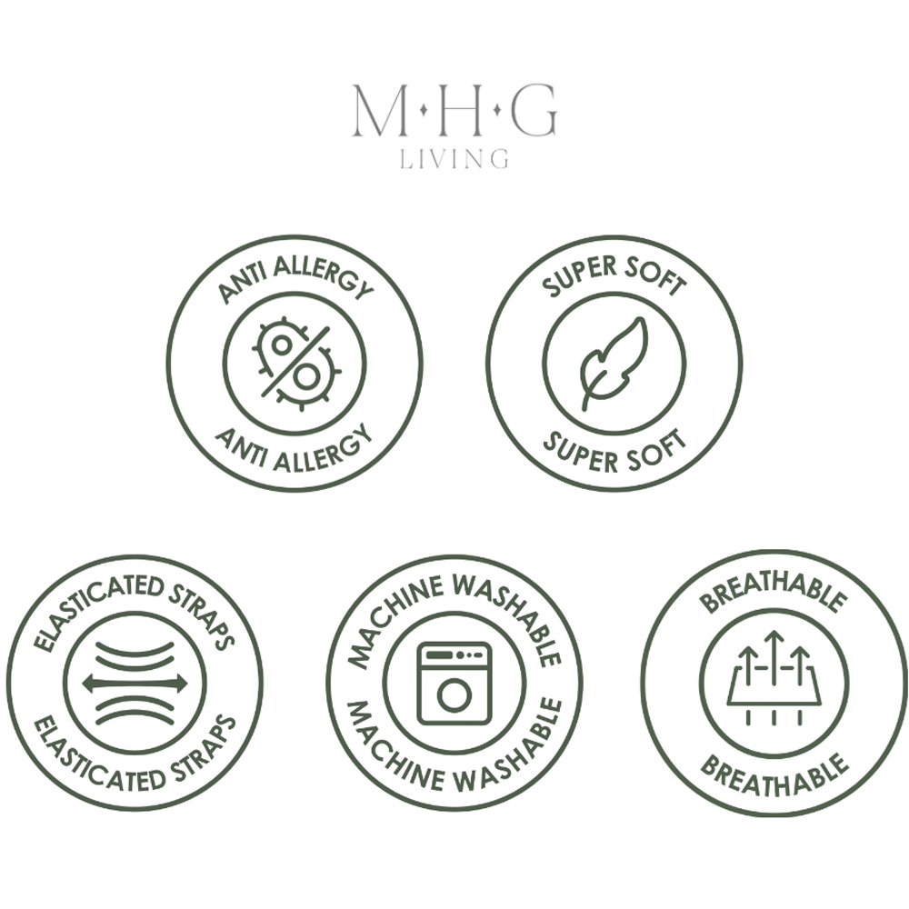 MHG Living Super King Size Hollowfibre Mattress Topper Image 9