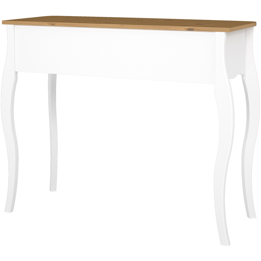 Florence Baroque Single Drawer Pure White Iced Coffee Lacquer Dressing Table Image 4