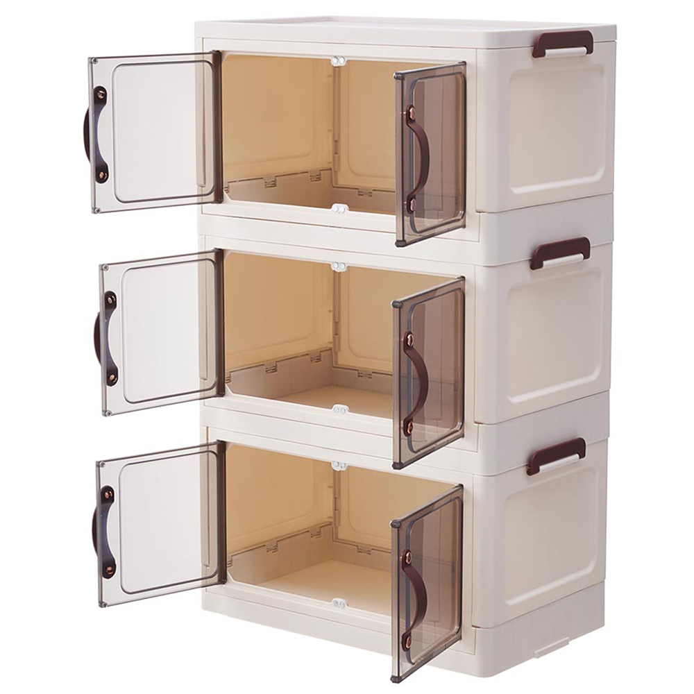 H&O Direct 6 Door Plastic Desk Organizer Storage Box Image 3