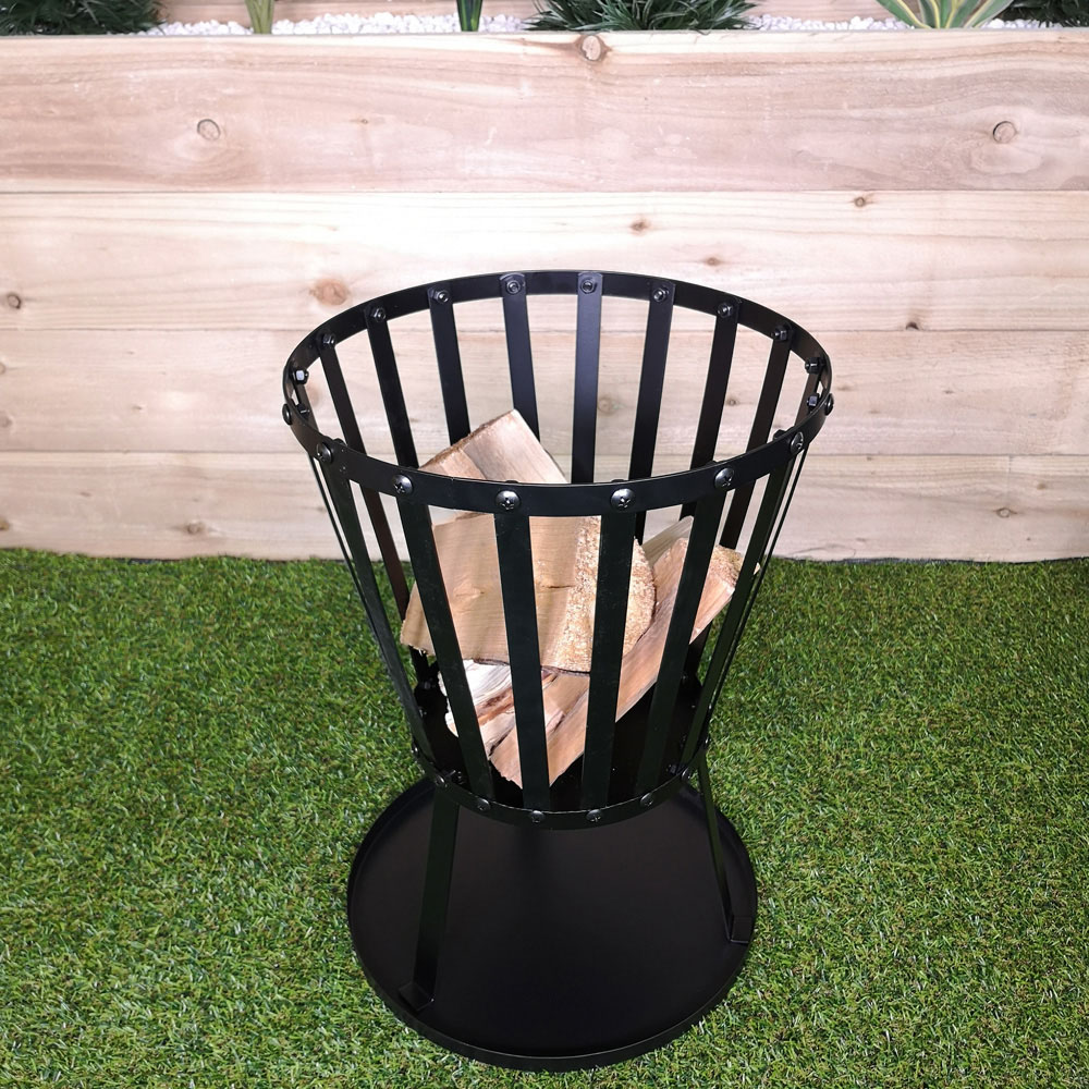 Samuel Alexander Black Steel Round Fire Pit Image 3