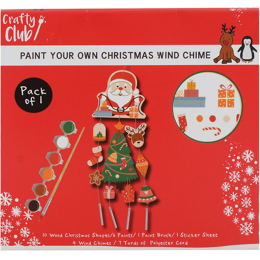 Crafty Club Paint Your Own Christmas Wind Chime Image 1