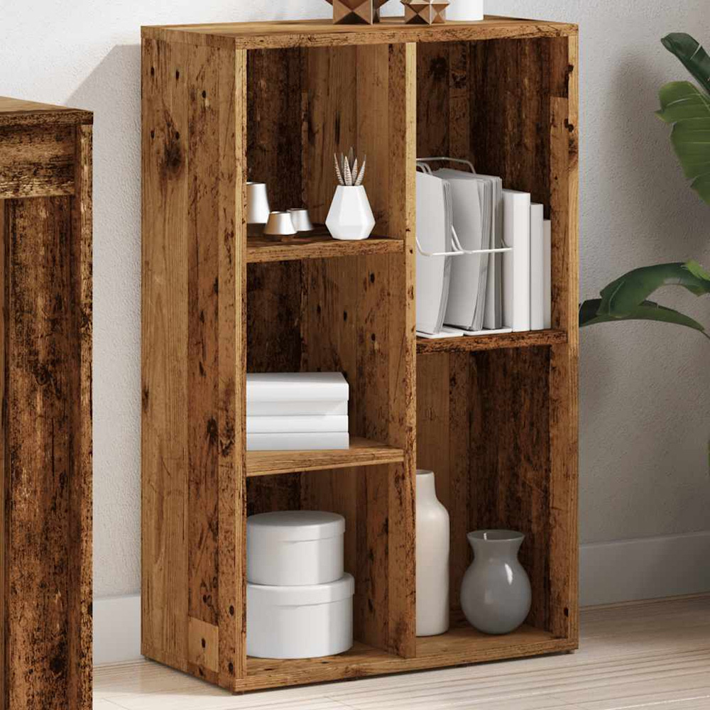 vidaXL 8 Shelf Old Wood Bookcase Image 1