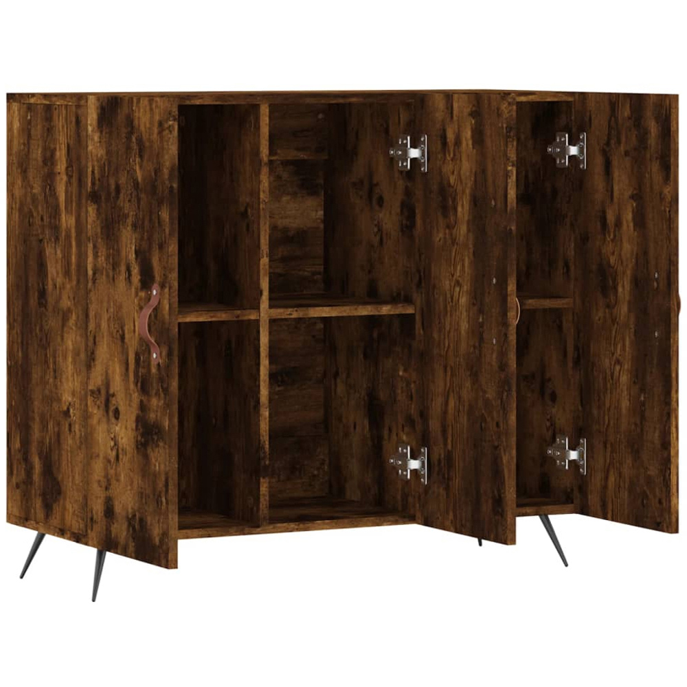 vidaXL 3 Door Smoked Oak Sideboard Image 5