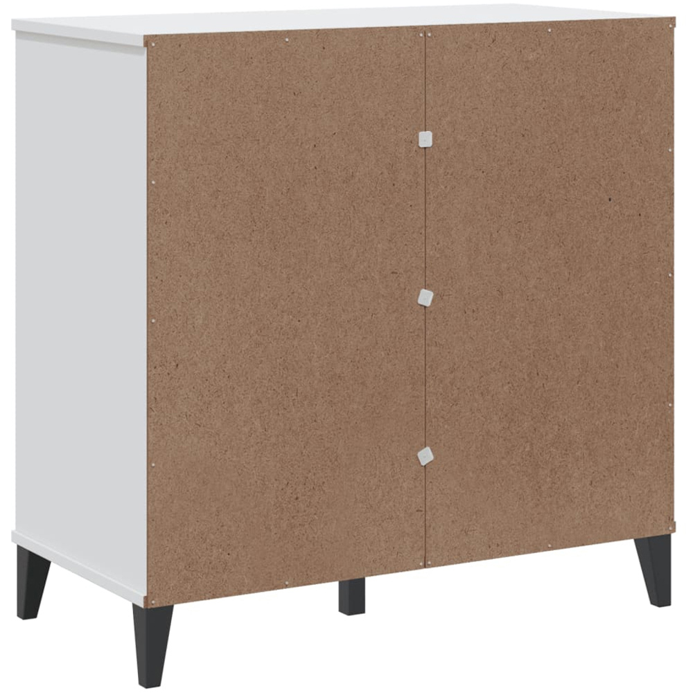 vidaXL Viken Single Door 3 Drawer White Industrial Style Sideboard Image 7