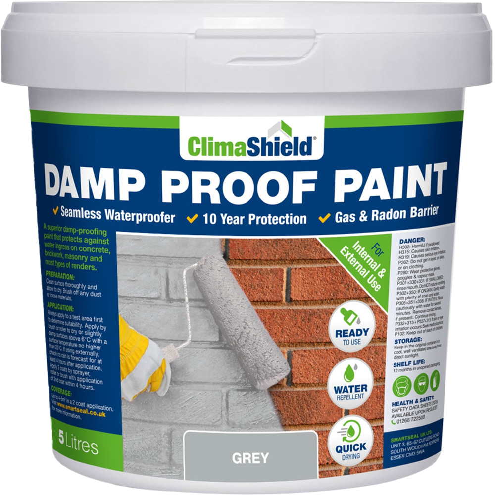 Smartseal Grey Damp Proof Paint 5L Image 2