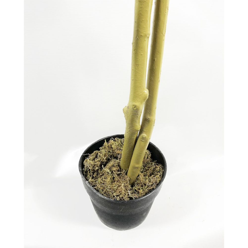 Leaf Dark Red Green Ficus Artificial Plant in Gold Planter 4ft Image 4