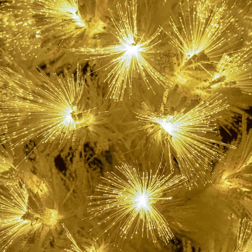 The Christmas Centre 280 Warm White LED Pre-Lit White Fibre Optic Artificial Xmas Tree 7ft Image 3