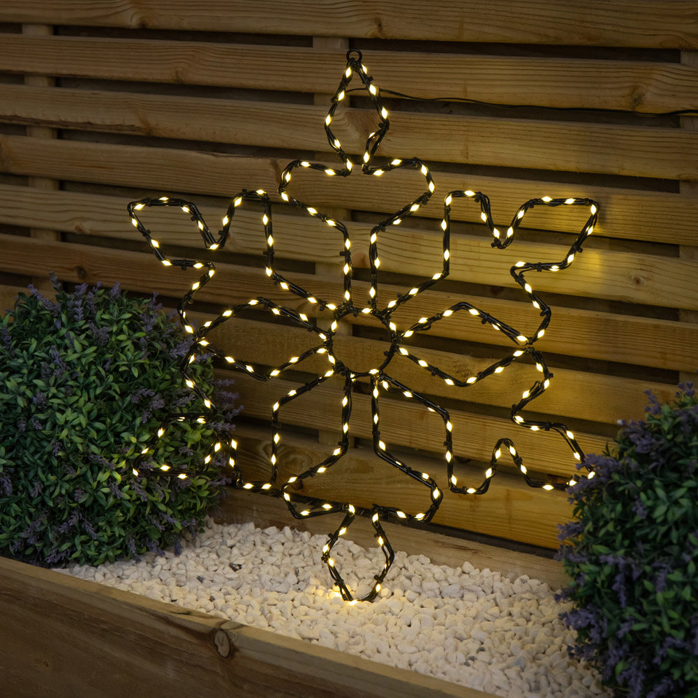 Samuel Alexander FlexiBrights 165 Warm White LED Light-Up Christmas Snowflake 50cm Image 3