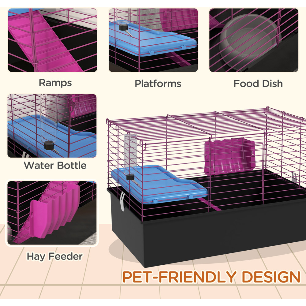 PawHut Black Small Animal Cage 47 x 46 x 71cm Image 5