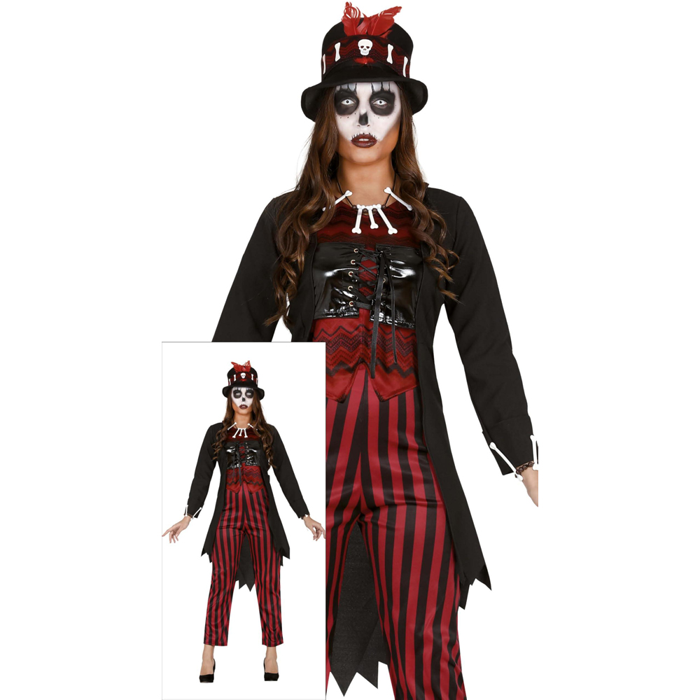 Fiestas Guirca Adult Voodoo Witch Black and Red Halloween Costume Extra Large Image 2