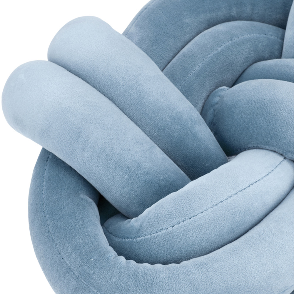 Living and Home Sky Blue Knotted Sofa Cushion 35 x 45cm 2 Pack Image 5