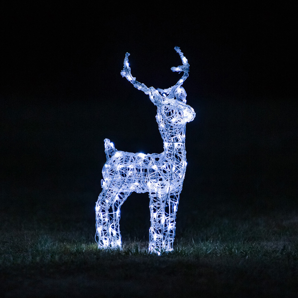The Christmas Centre 90 LED Soft Acrylic Light-Up Small Stag Reindeer 60cm Image 8