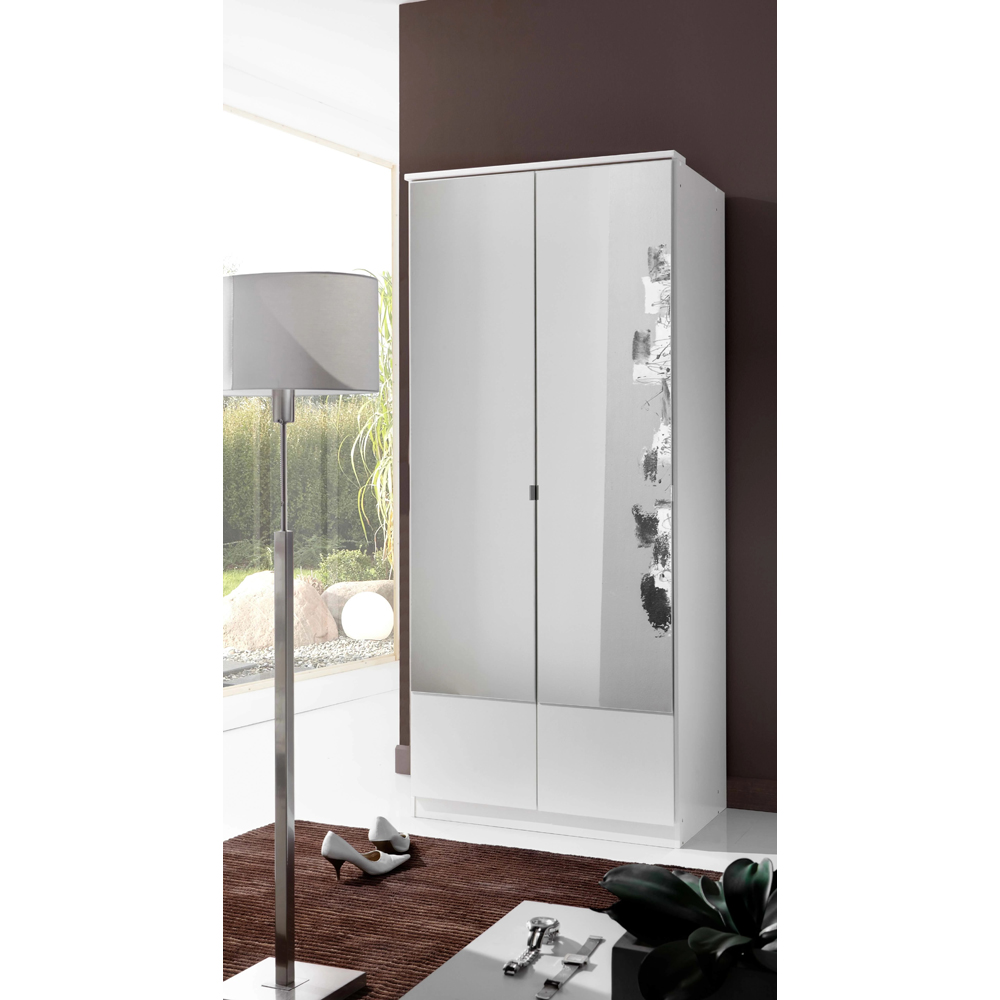 TJ'S Sligo 2 Door White Mirror Wardrobe Image 4