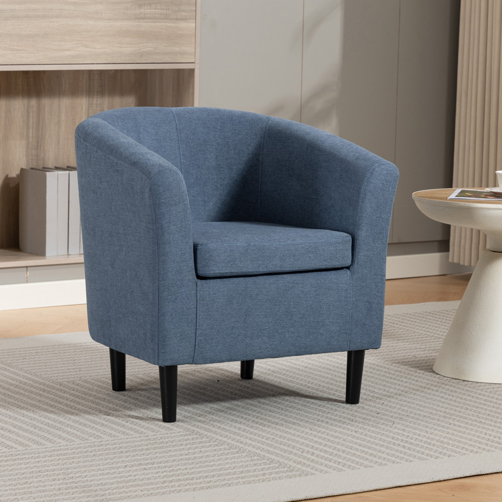 Artemis Home Beulah Light Denim Fabric Accent Chair Image 4