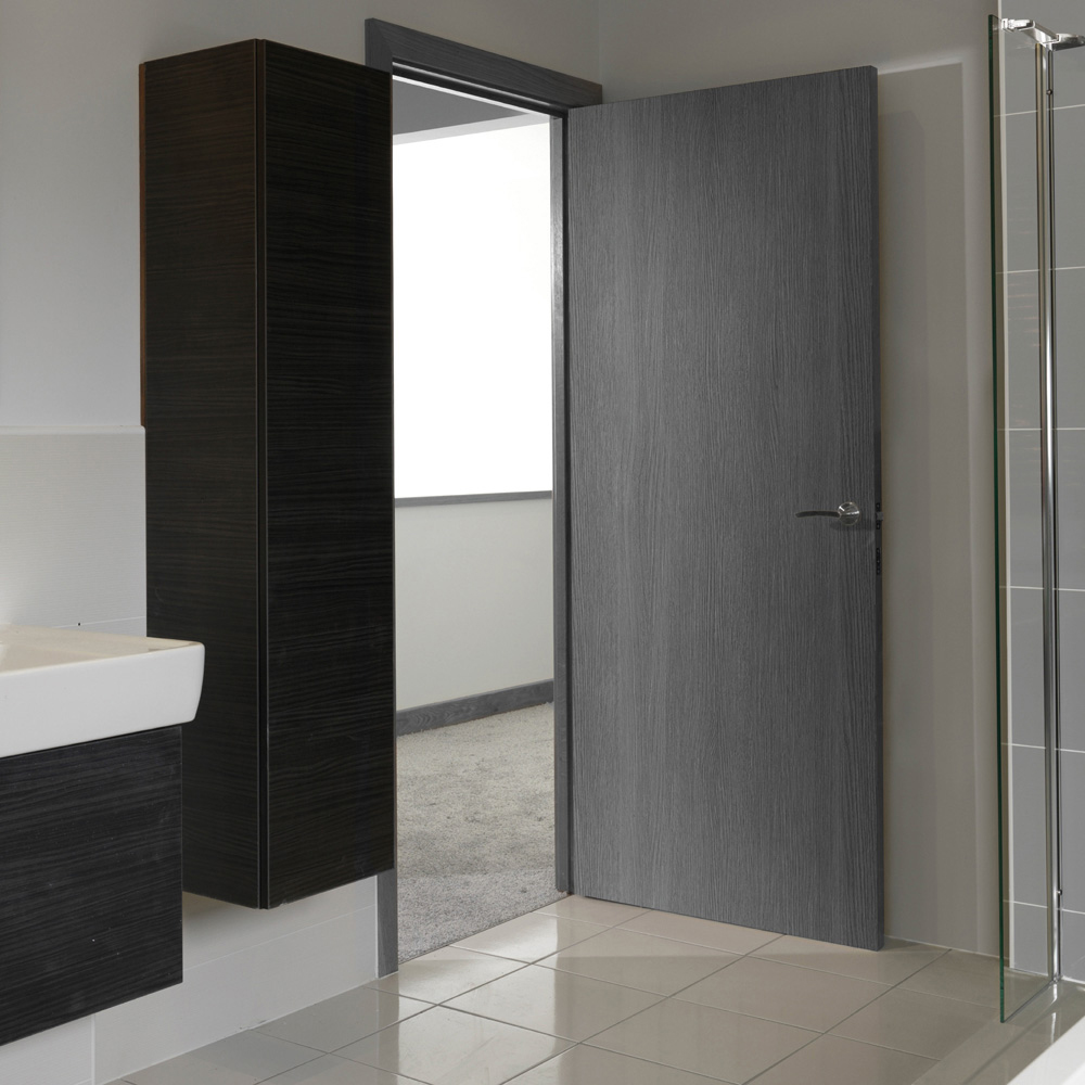 JB Kind Pintado Grey Painted FD30 Finished Internal Flush Door 1981 x 686mm Image 2