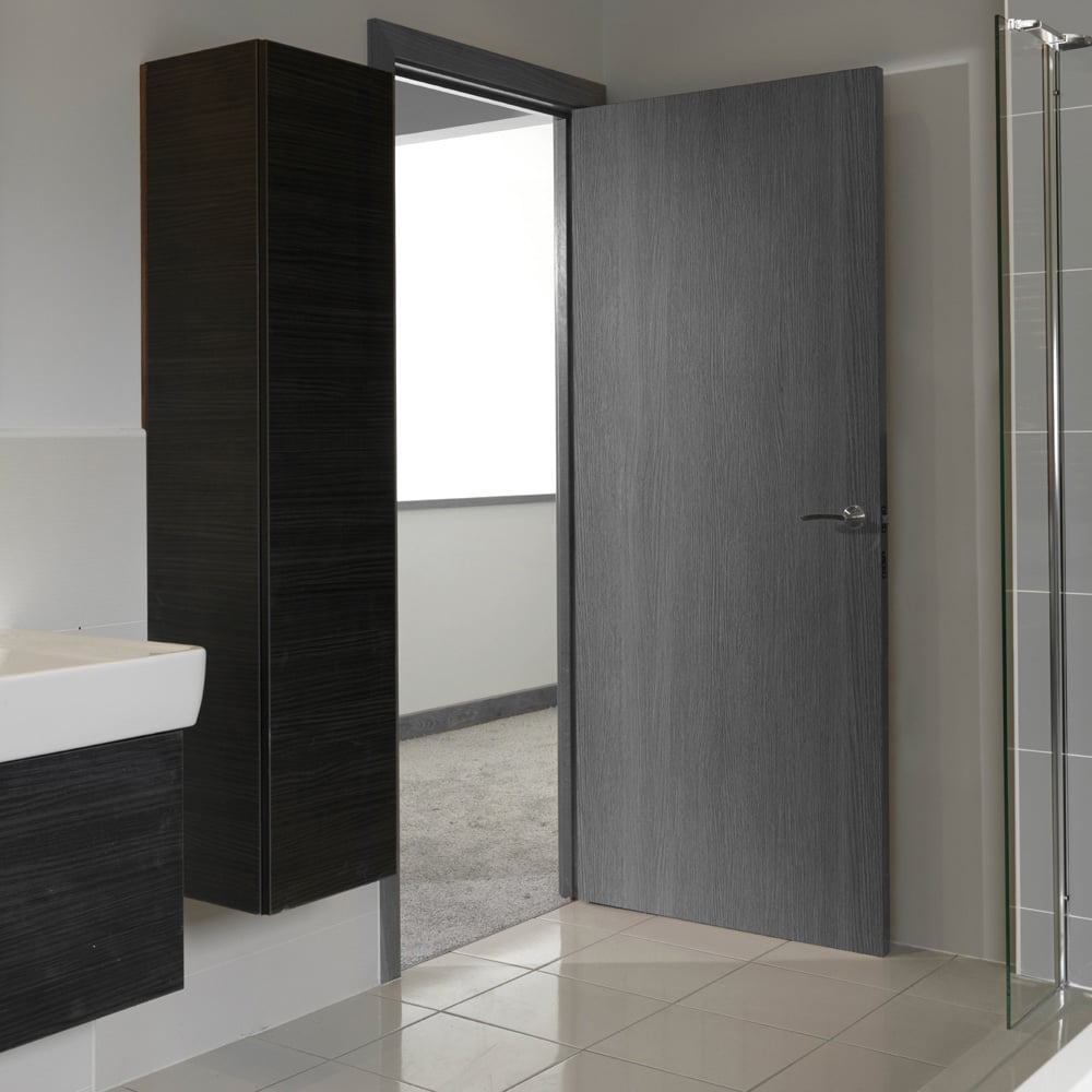 JB Kind Pintado Grey Painted FD30 Finished Internal Flush Door 1981 x 762mm Image 2
