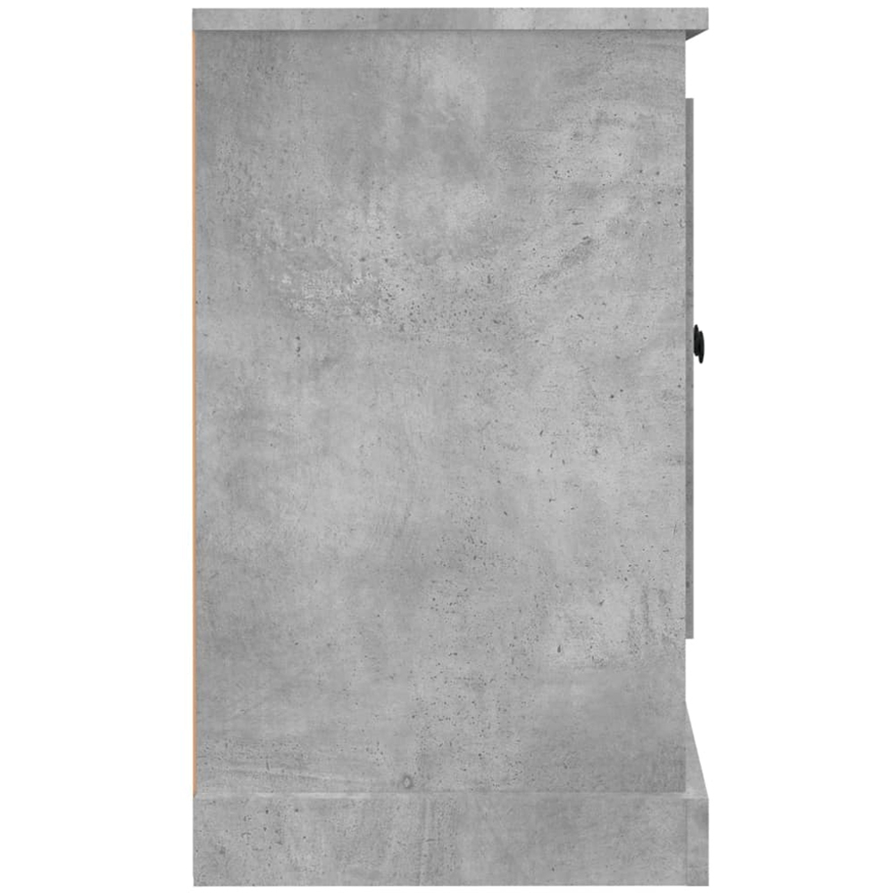 vidaXL 2 Door 6 Shelf Concrete Grey Wooden Sideboard Image 7