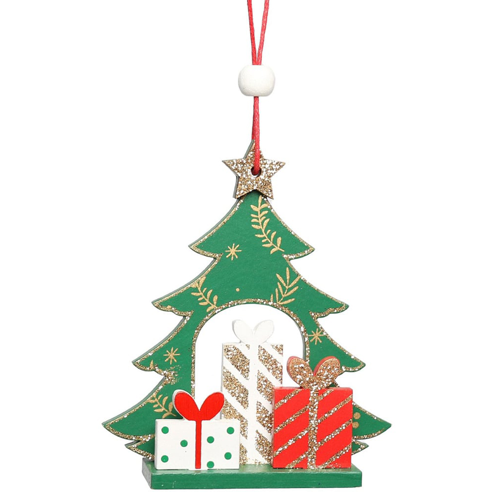 Tree With Presents Hanging Decoration Image 2