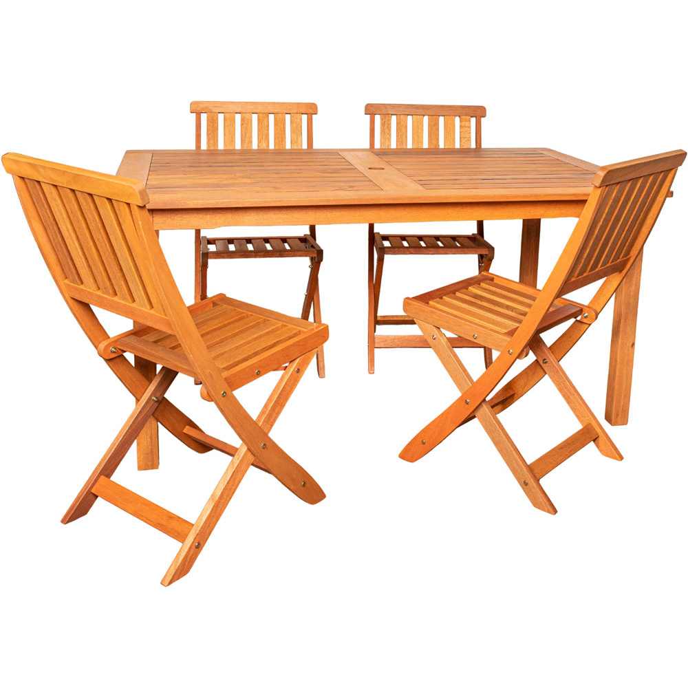 Samuel Alexander 4 Seater Patio Dining Set Natural Image 2