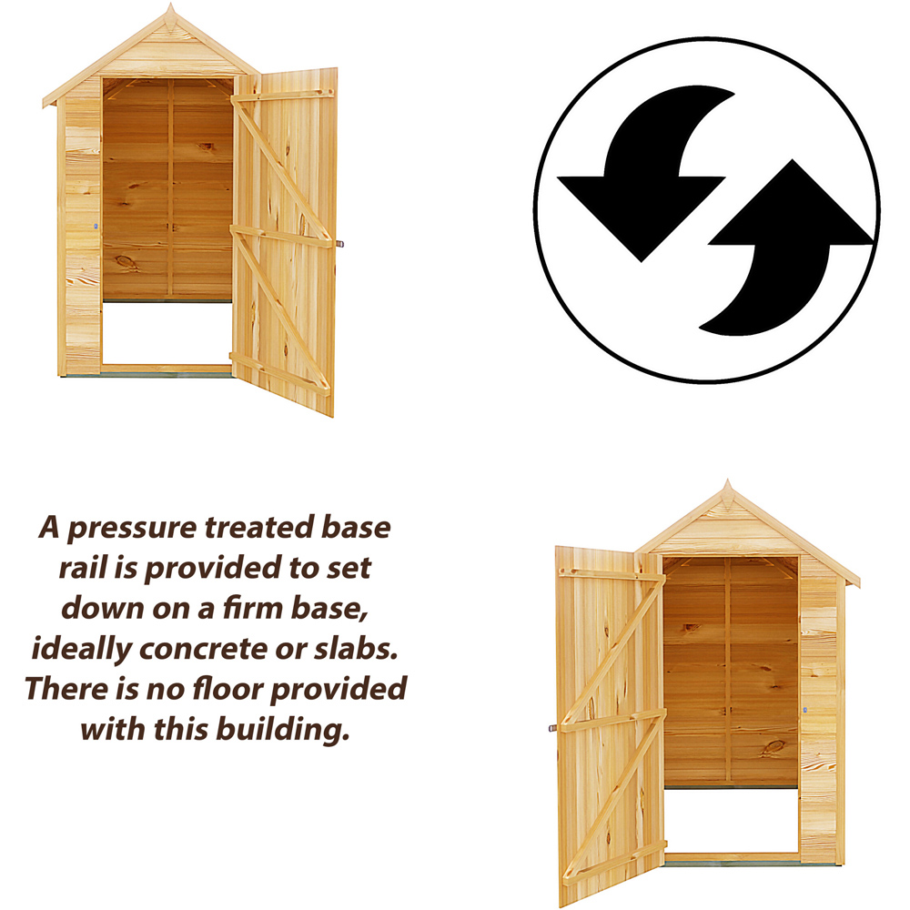 Shire Super Value 6 x 4ft Overlap Apex Garden Shed Image 5