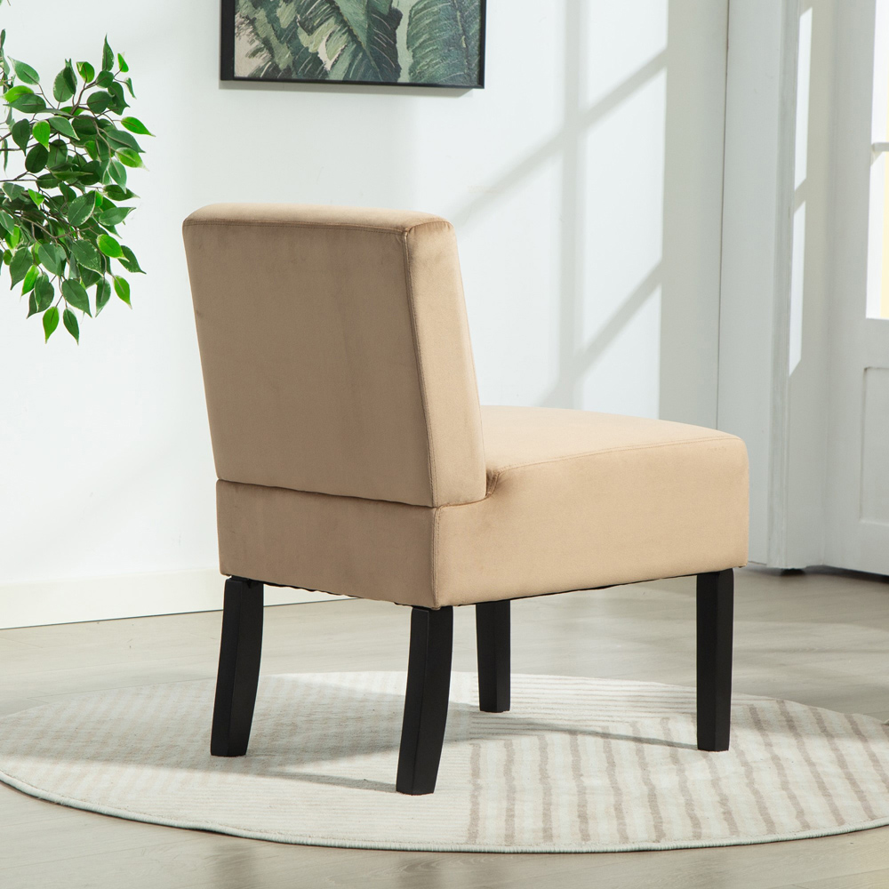 Artemis Home Valina Velvet Fabric Brown Accent Chair Image 4