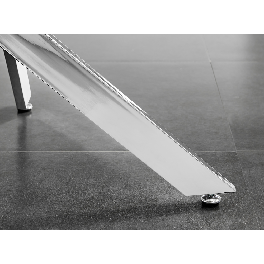 Furniturebox Arona Valera 4 Seater Round Dining Set Mustard Yellow and Chrome Image 4