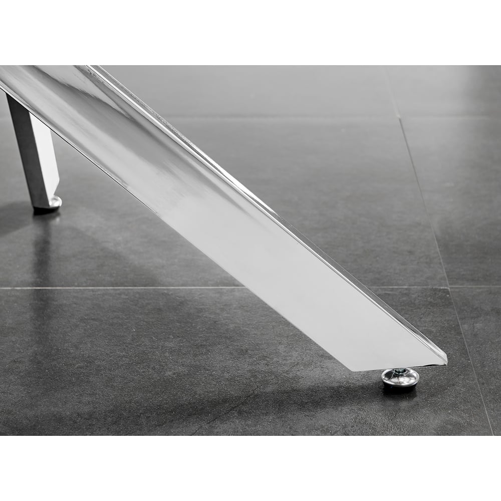 Furniturebox Arona Valera 4 Seater Round Dining Set Black and Chrome Image 4