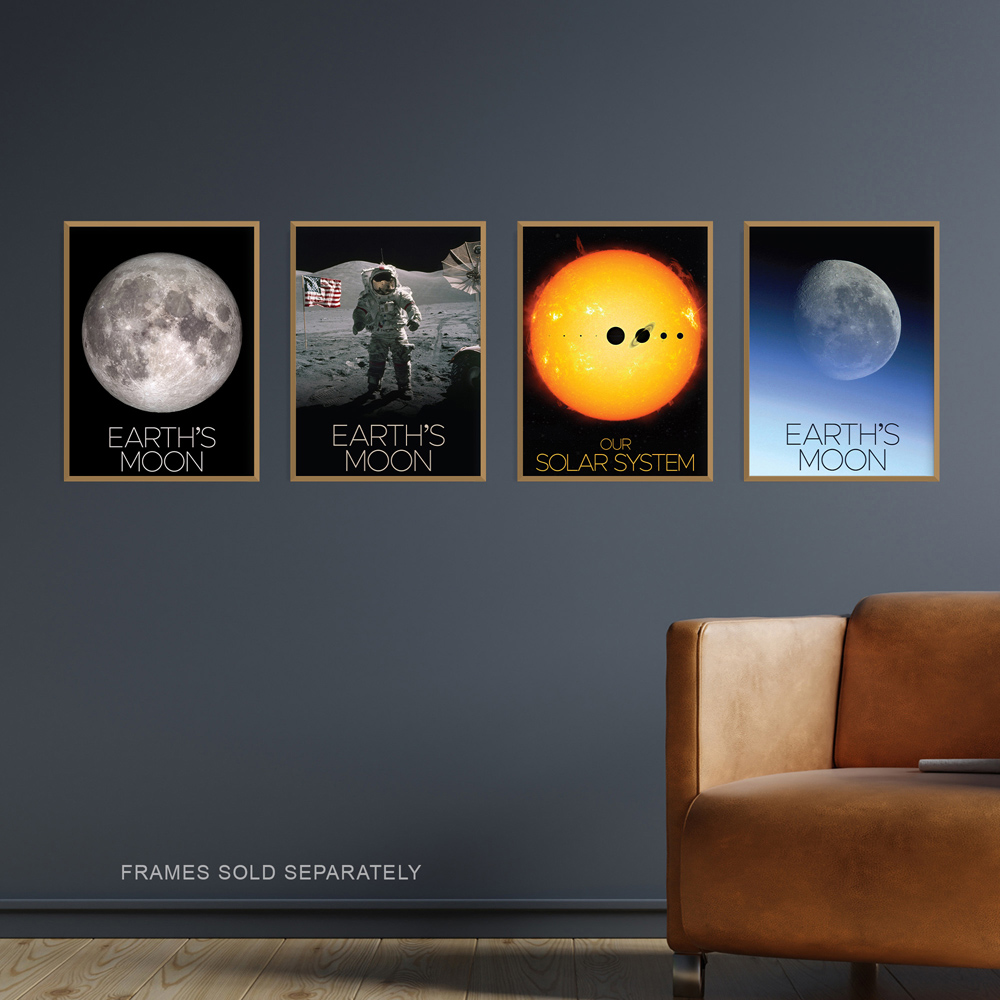 Artery8 Solar System Apollo 17 Wall Art Prints 30 x 41cm 4 Pack Image 2