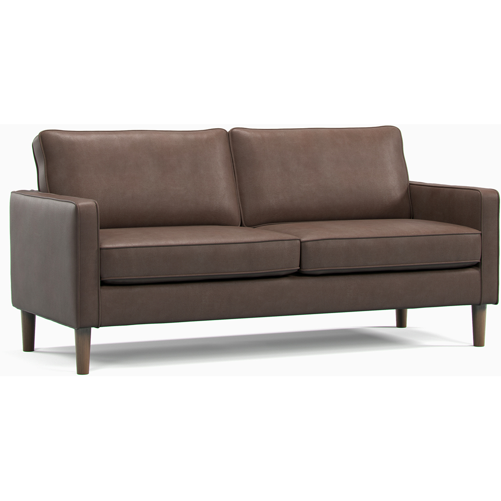 Bexhill 5 Seater Brown Faux Leather Sofa Suite Image 3