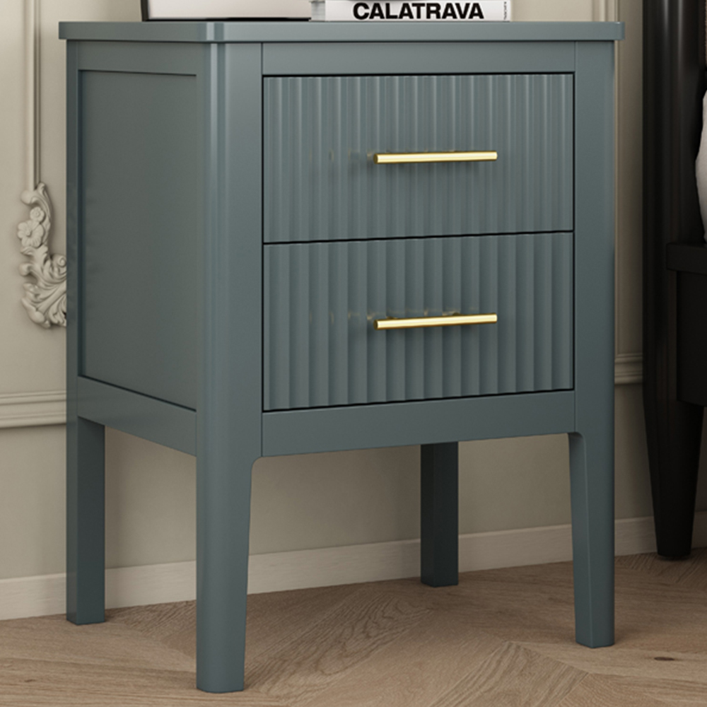 Palau 2 Drawer Grey Bedside Table Image 1