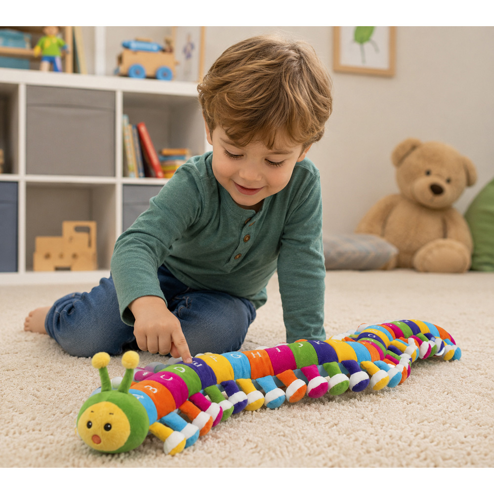 Avilo Alphabet Caterpillar Plush Toy Image 3