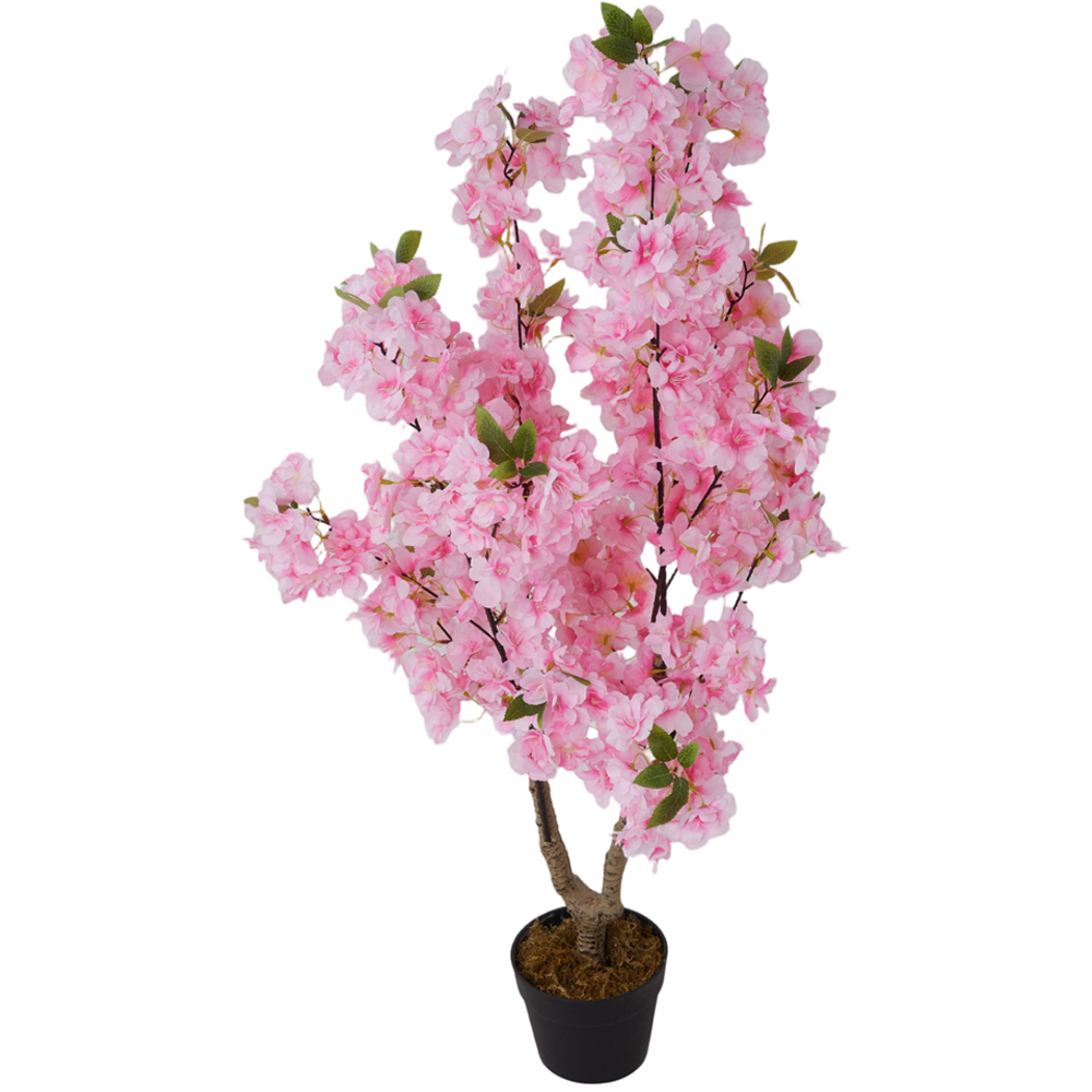 Living and Home Decorative Artificial Cherry Blossom Plant in Pot 105cm Image 2