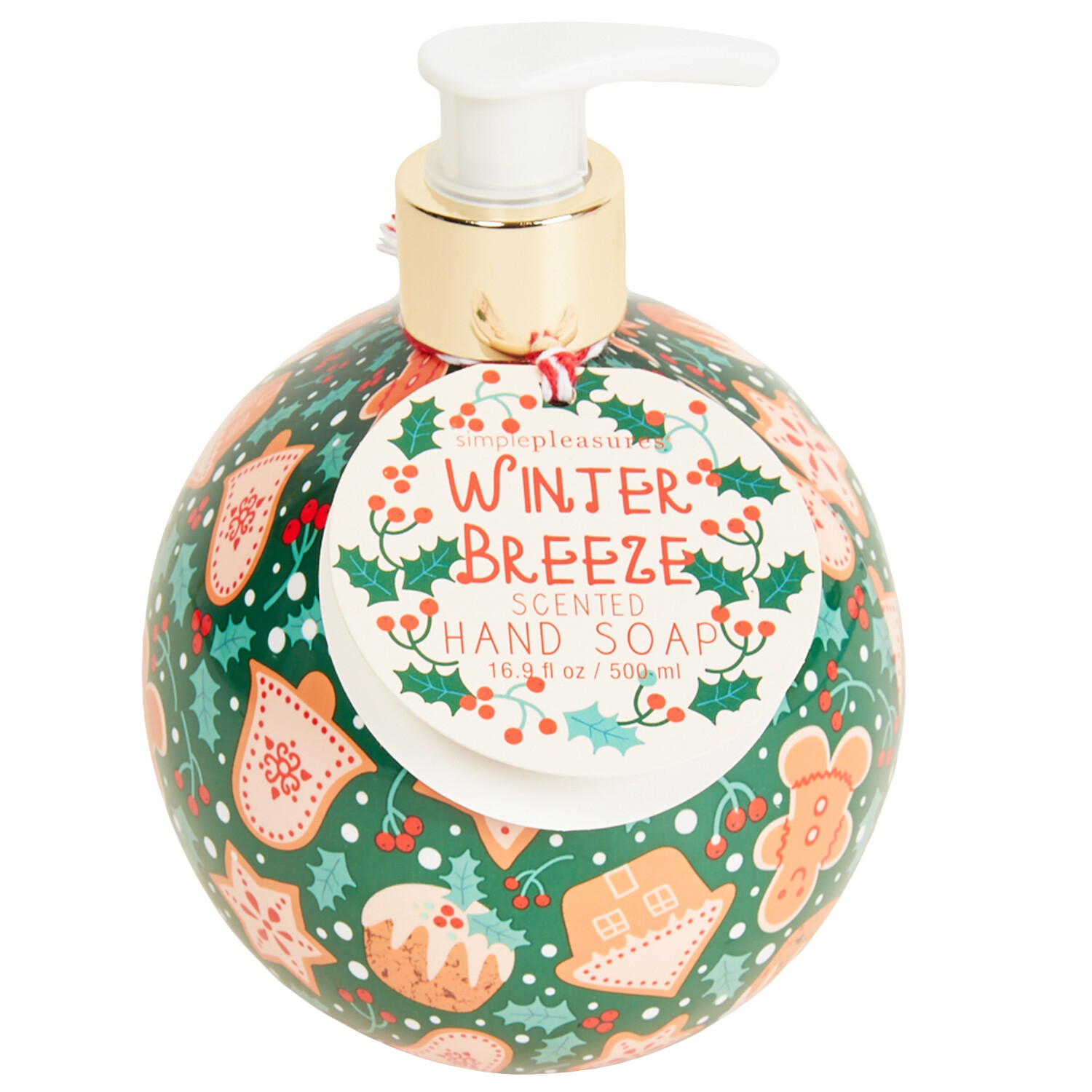 Gingerbread Man Hand Soap 500ml - Multicolour Image 1