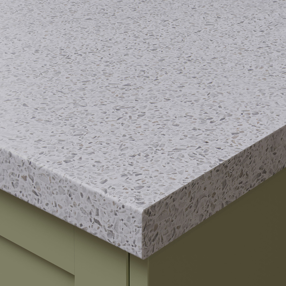 Options Plus Lunar Quartzstone Post-Formed Laminate Kitchen Worktop 4100 x 600 x 38mm Image 3