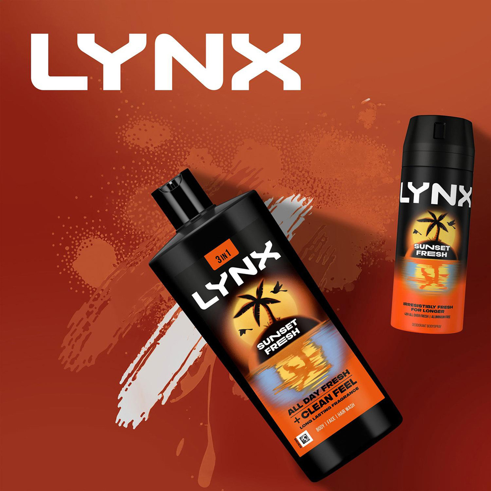 Lynx XXL Sunset Fresh Body Wash 700ml 3 Pack Image 4