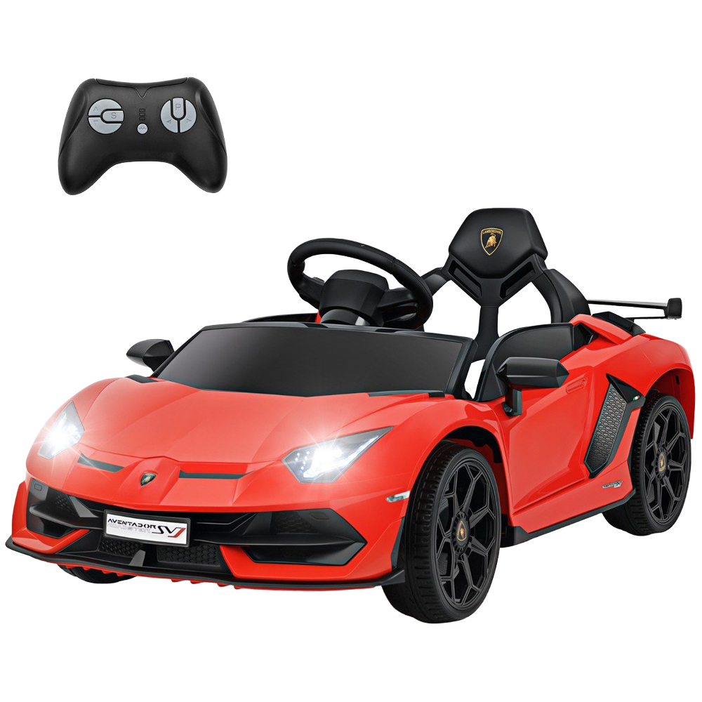 Costway Kids Red Licensed Lamborghini Ride On Car with Remote Control and LED Headlight 12V Image 1