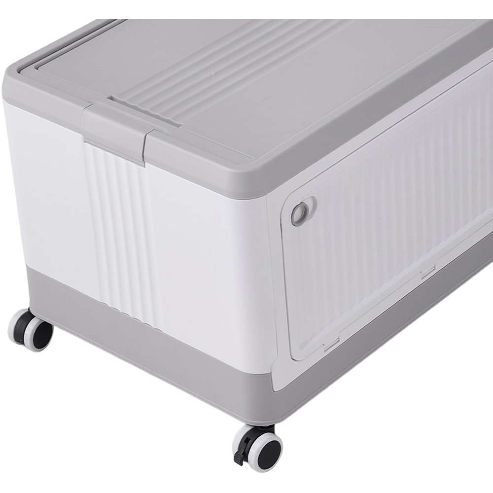 Living and Home 3 Way Access Grey Plastic Storage Box with Wheels 42 x 29cm Image 6